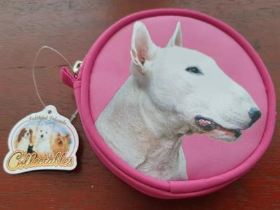 English Bull Terrier Dog Coin Purse - Pink